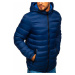Pánská zimní bunda s kapucí JP1101 - tmavě modrá