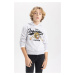 DEFACTO Boy&#39;s Hooded Printed Sweatshirt