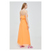 Šaty Vero Moda oranžová farba, maxi, áčkový strih