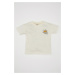 DEFACTO Baby Boy Crew Neck Printed Short Sleeve T-Shirt