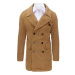 Dvojradový pánsky kabát v hnedej farbe na zimu
