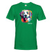 Pánské tričko s potlačou plemena Pyrenejský horský pes s voliteľným menom