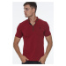 T8571 DEWBERRY ZIPPER MEN'S T-SHIRT-OPEN BURGUNDY