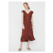 Brown midi dress VERO MODA Odette - Women