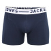 JACK & JONES Boxerky 'Sense'  námornícka modrá / šedobiela