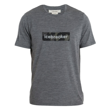 ICEBREAKER Funkčné tričko 'Natural'  sivá / čierna / biela Icebreaker Merino
