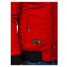 Moderní pánská zimní bunda s kapucí 5856 - červená,