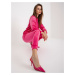 Fuchsia velour set with trousers by Brenda RUE PARIS