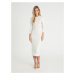 millane Pletené šaty 'Lotte'  prírodná biela