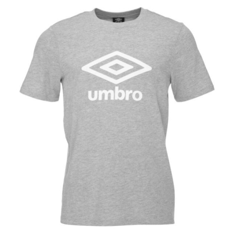 Umbro LARGE LOGO TEE ESSENTIALS Pánske tričko, sivá, veľkosť