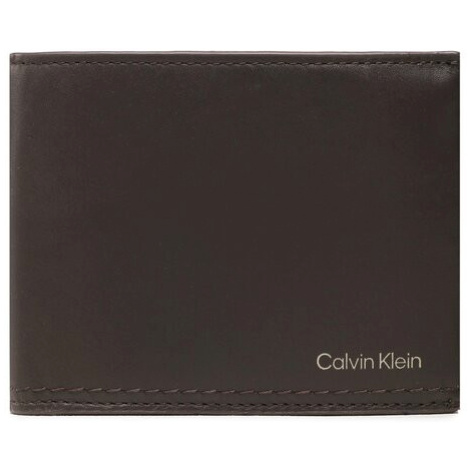 Calvin Klein Veľká pánska peňaženka Duo Stitch Trifold 10Cc W/Coin L K50K510325 Hnedá