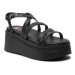 Tommy Jeans Sandále Tjw Strappy Wedge Sandal EN0EN02516 Čierna