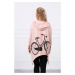 Sweatshirt with a bicycle print dark powdered pink