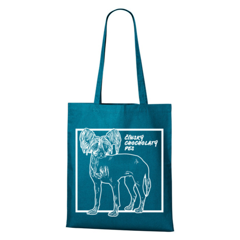 Ekologická nákupná taška s potlačou Čínského chocholatého psa