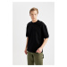 DEFACTO Loose Fit Crew Neck Short Sleeve Heavy Fabric Basic T-Shirt