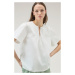 Blúzka Woolrich Poplin Blouse Plaster White