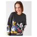 LC Waikiki Women's Crew Neck Disney Printed Long Sleeve Oversize Sweatshirt