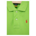 Detská bavlenná polokošeľa Polo Ralph Lauren zelená farba, jednofarebný