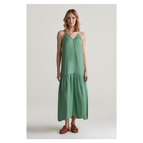 ŠATY GANT STRAP MAXI DRESS DUSTY GREEN