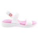 DGN 102-23y Women's Elastic Sandals White Fuchsia