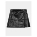 Calvin Klein Jeans Sukňa z imitácie kože Spacer IG0IG02295 Čierna Regular Fit