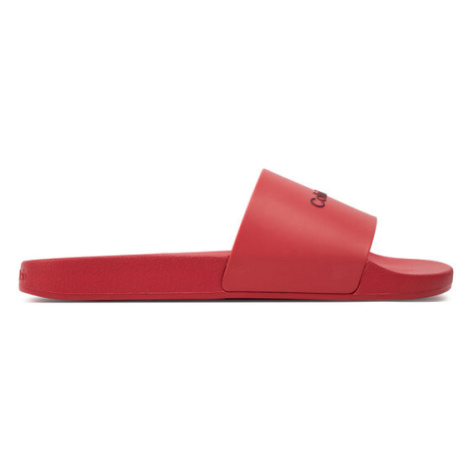 Calvin Klein Šľapky Pool Slide Rubber HM0HM00455 Červená
