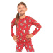Dievčenské pyžamo 033/163 Gnomes3 - CORNETTE Červená
