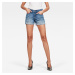 G-STAR Krátke nohavice - 3301 High Boyfriend rp tu Short Wmn svetlomodré