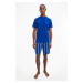Calvin Klein modré pyžamo S/S Short Set