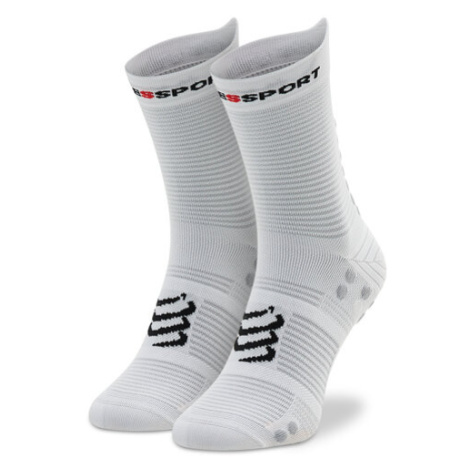Compressport Ponožky Vysoké Unisex Pro Racing Socks V4.0 Run High XU00046B_010 Biela