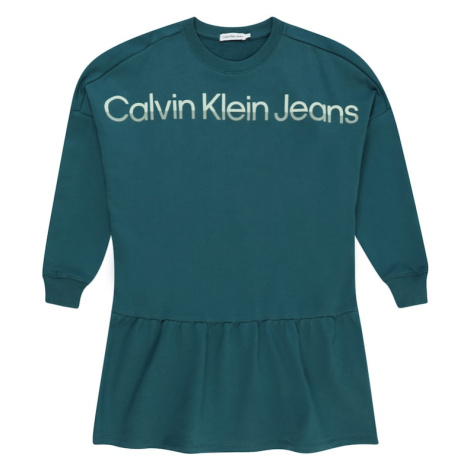 Calvin Klein Jeans Šaty 'HERO'  petrolejová / jablková / pastelovo zelená