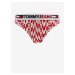 Nohavičky pre ženy Tommy Jeans - červená, biela