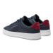 Tommy Hilfiger Sneakersy Th Court Leather Grain Ess FM0FM05297 Tmavomodrá