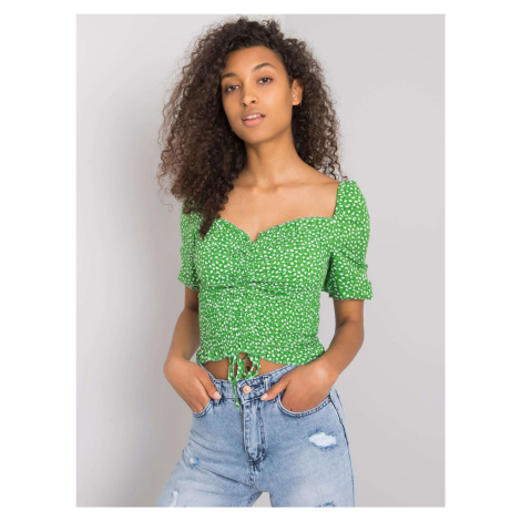 Green blouse with patterns Aurinda RUE PARIS