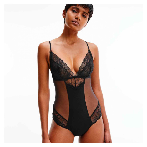 Čierne body CK Black Camellia Calvin Klein