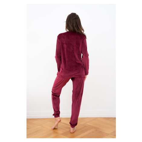 Women's Akara set, long sleeves, long legs - burgundy Italian Fashion