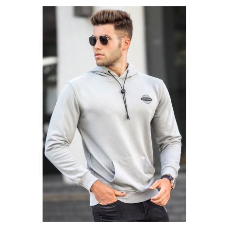 Madmext Dyed Gray Printed Men's Sweatshirt 5297
