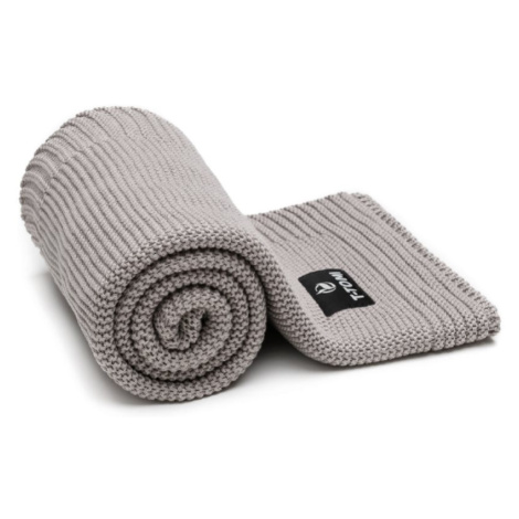 T-TOMI Knitted Blanket Grey Waves pletená deka 80 x 100 cm