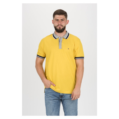 Tommy Hilfiger Polo tričko - CONTRAST PLACKET REGULAR POLO žlté