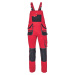 Fridrich &amp; Fridrich Carl BE-01-004 Pánske pracovné nohavice s trakmi 03020168 červená/čierna