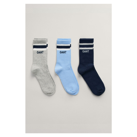 PONOŽKY GANT SPORT SOCKS 3-PACK LIGHT GREY MELANGE