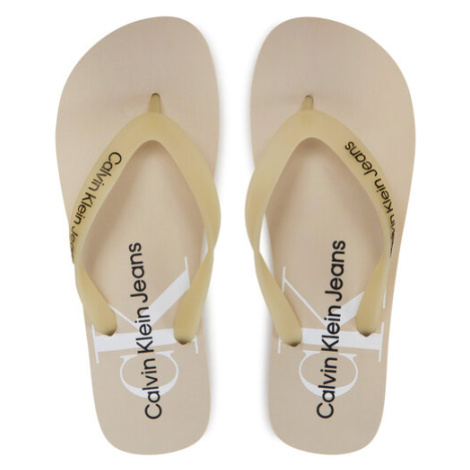 Calvin Klein Jeans Žabky Beach Sandal Monogram Tpu YM0YM00838 Béžová