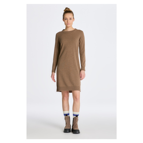 ŠATY GANT SUPERFINE LAMBSWOOL DRESS MOLE BROWN