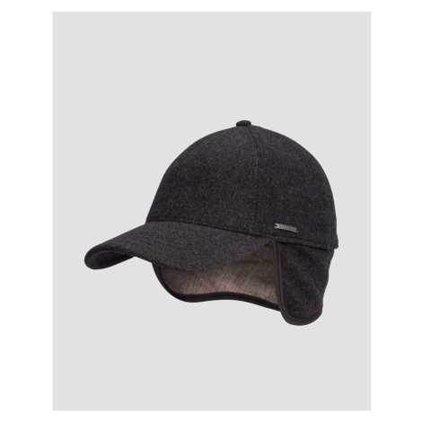 Pánska šiltovka S Bočnými Ušami Stetson Baseball Cap Wool Cashmere Ef Sivá