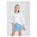 DEFACTO Girls' Half Sleeve Blouse