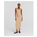 Šaty Karl Lagerfeld Sleeveless Rib Knit Dress Nomad