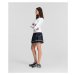 Tričko Karl Lagerfeld Square Aop Lslv Top White/Black Square Karl