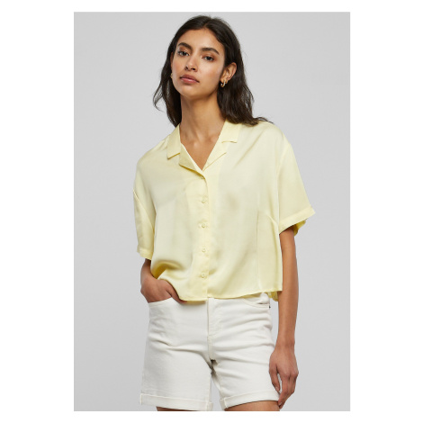 Women's Viscose Satin Holiday Shirt Soft Yellow