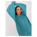 Turquoise oversize knit dress