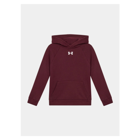 Under Armour Mikina Ua Rival Fleece Hoodie 1379792 Bordová Loose Fit